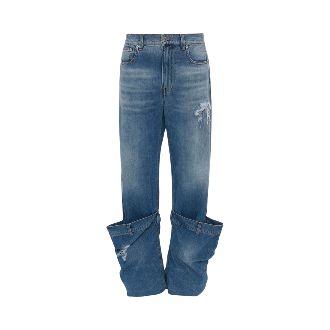DT0067PG1164804 JW Anderson Bucket Denim Jeans Light Blue