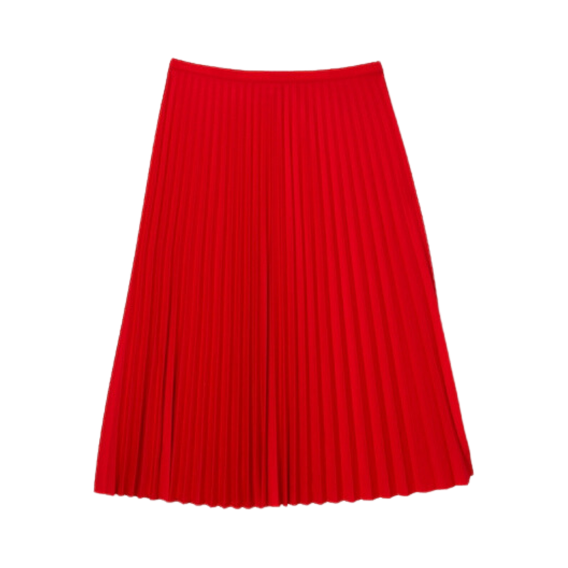 (W) 라코스테 베이직 플리츠 롱 스커트 레드((W) Lacoste Basic Pleats Long Skirt Red) - 1