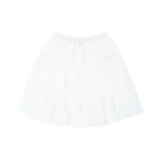 LAZYZ Lazy Cang Cang Shirring Half Skirt White