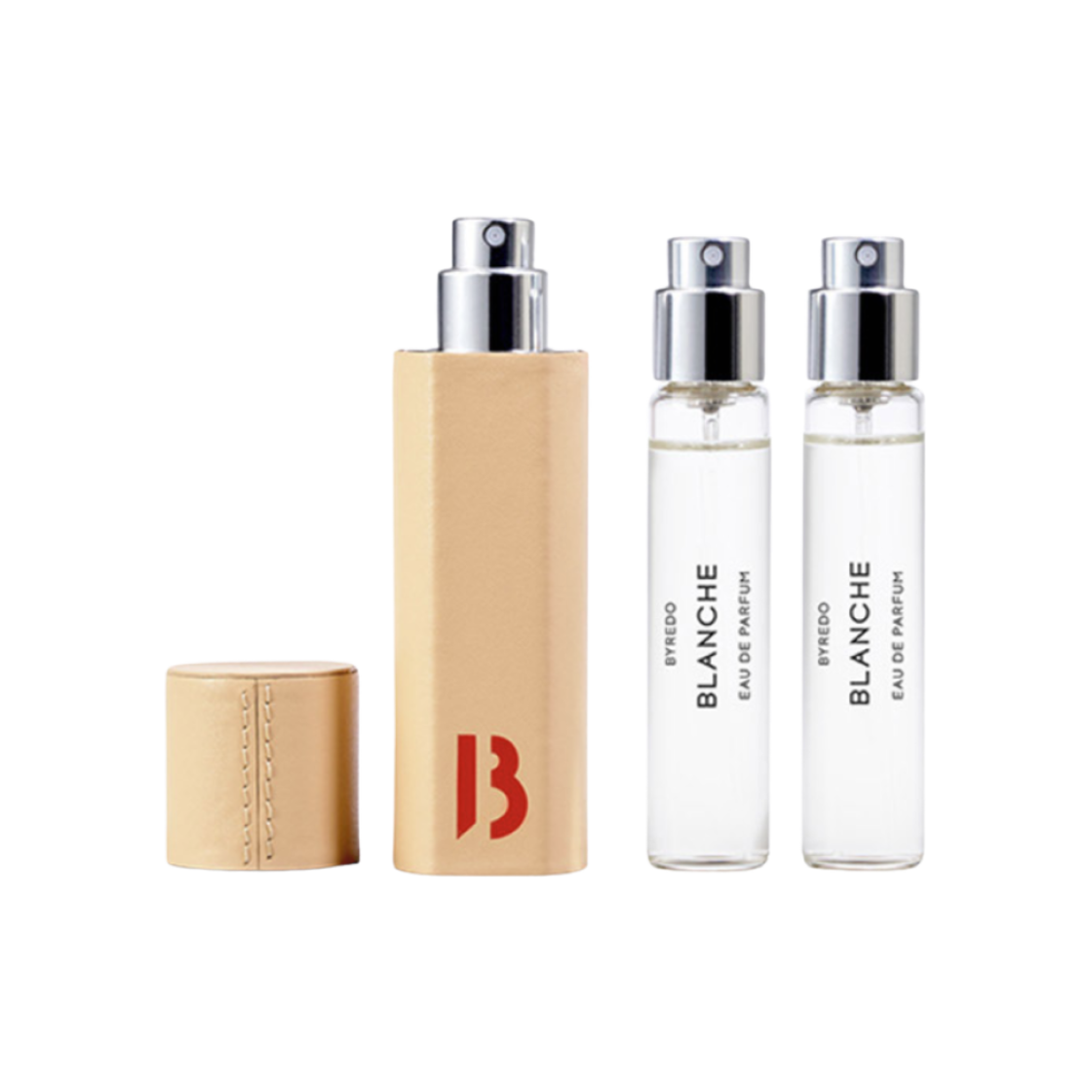 바이레도 블랑쉬 오 드 퍼퓸 12ml x 3 레더 케이스(Byredo Blanche Eau De Parfum 12ml x 3 with Leather Case)