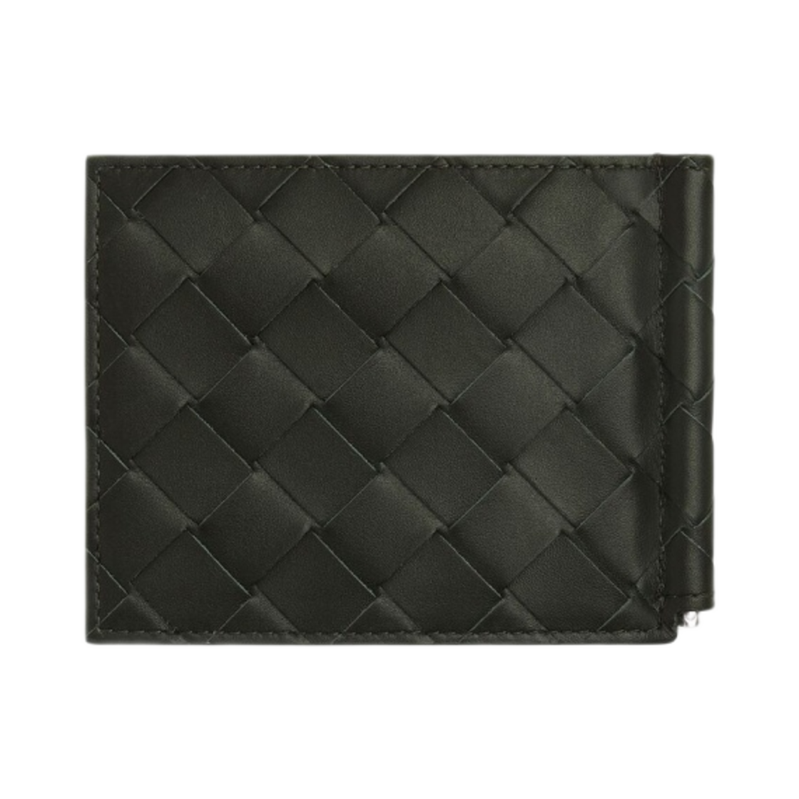 보테가 베네타 인트레치아토 빌 클립 지갑 다크 그린 트래버틴(Bottega Veneta Intrecciato Bill Clip Wallet Dark Green Travertine) - 3