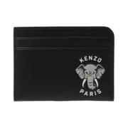 Kenzo Varsity Leather Card Holder Black