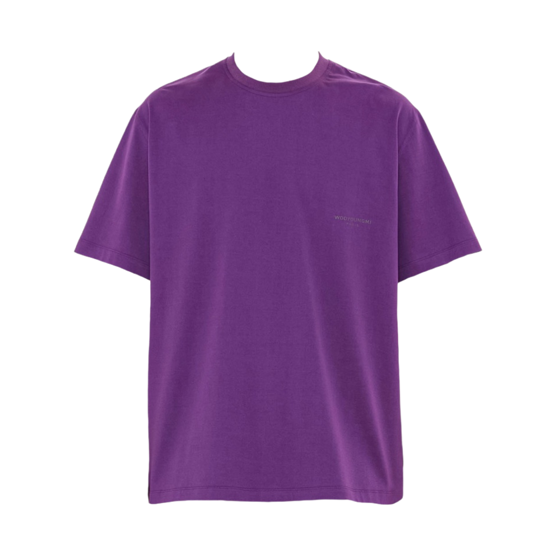 W231TS02710V Wooyoungmi Leather Patch T-Shirt Violet - 23SS