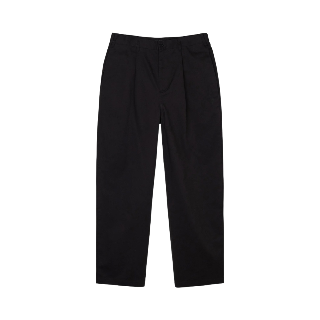 스투시 트윌 볼륨 플리츠 트라우저 블랙(Stussy Twill Volume Pleated Trousers Black) - 1