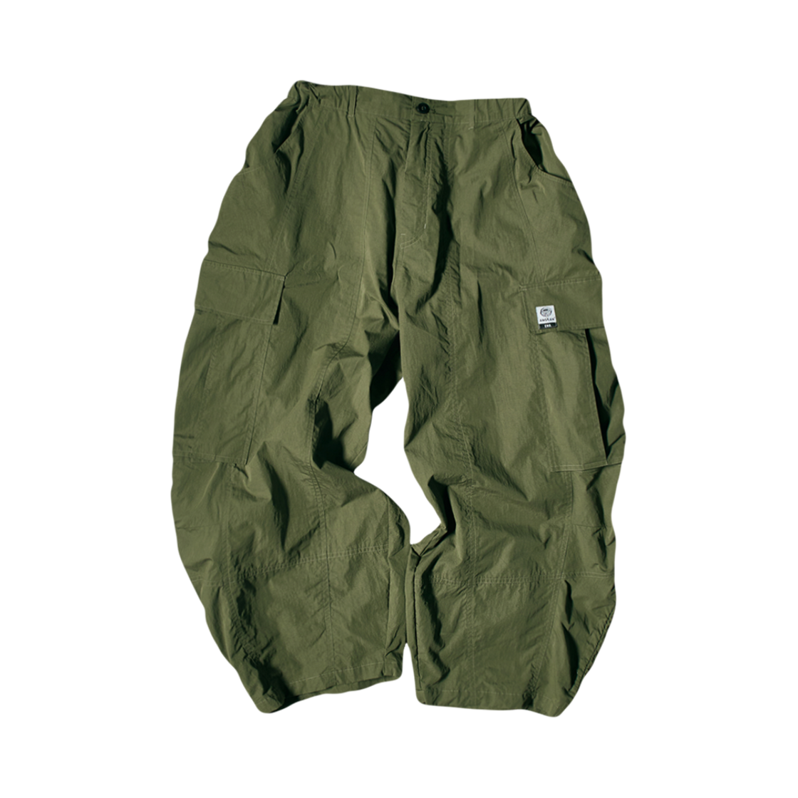 P0000FSX ANGLAN x END. Parachute Balloon Cargo Pants Khaki