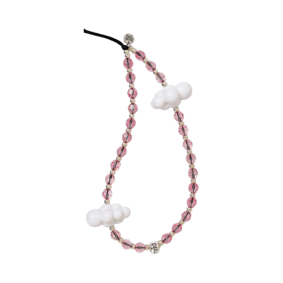스트링 팅 스카이 캔디 크리스탈 로즈 리스틀릿 폰 스트랩(String Ting Sky Candy Crystal Rose Wristlet Phone Strap)