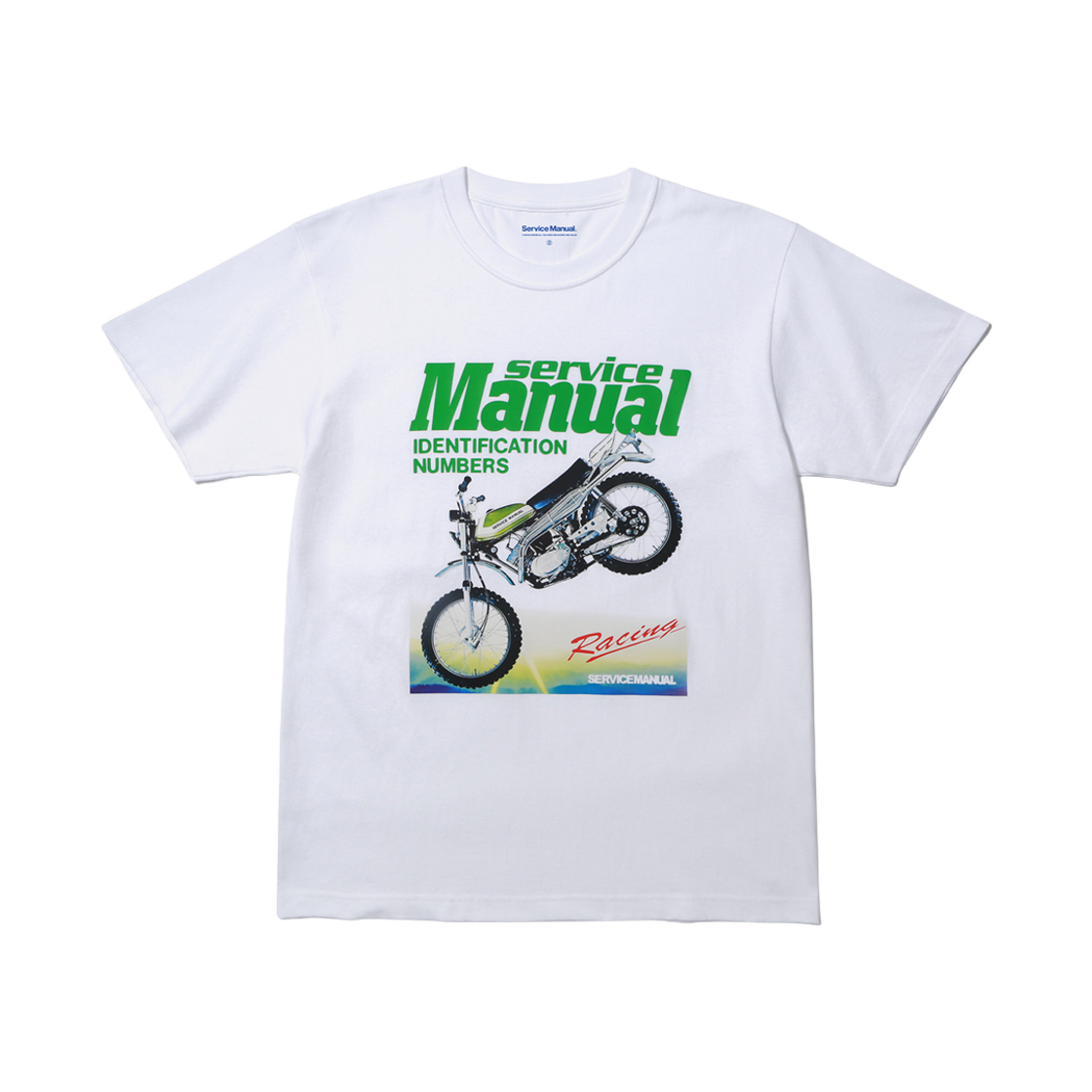 서비스매뉴얼 아덴티피케이션 그린 티셔츠 화이트(Service Manual Identification Green T-Shirts White)
