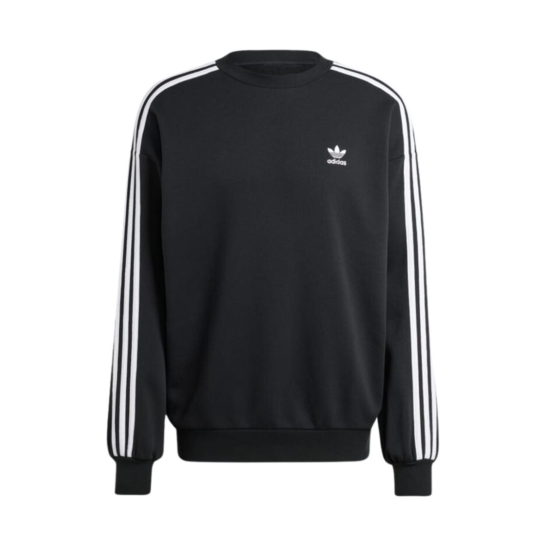 아디다스 아디컬러 오버사이즈 크루 크루 스웨트셔츠 블랙 - KR 사이즈(Adidas Adicolor Oversized Crew Sweatshirt Black - KR Sizing)
