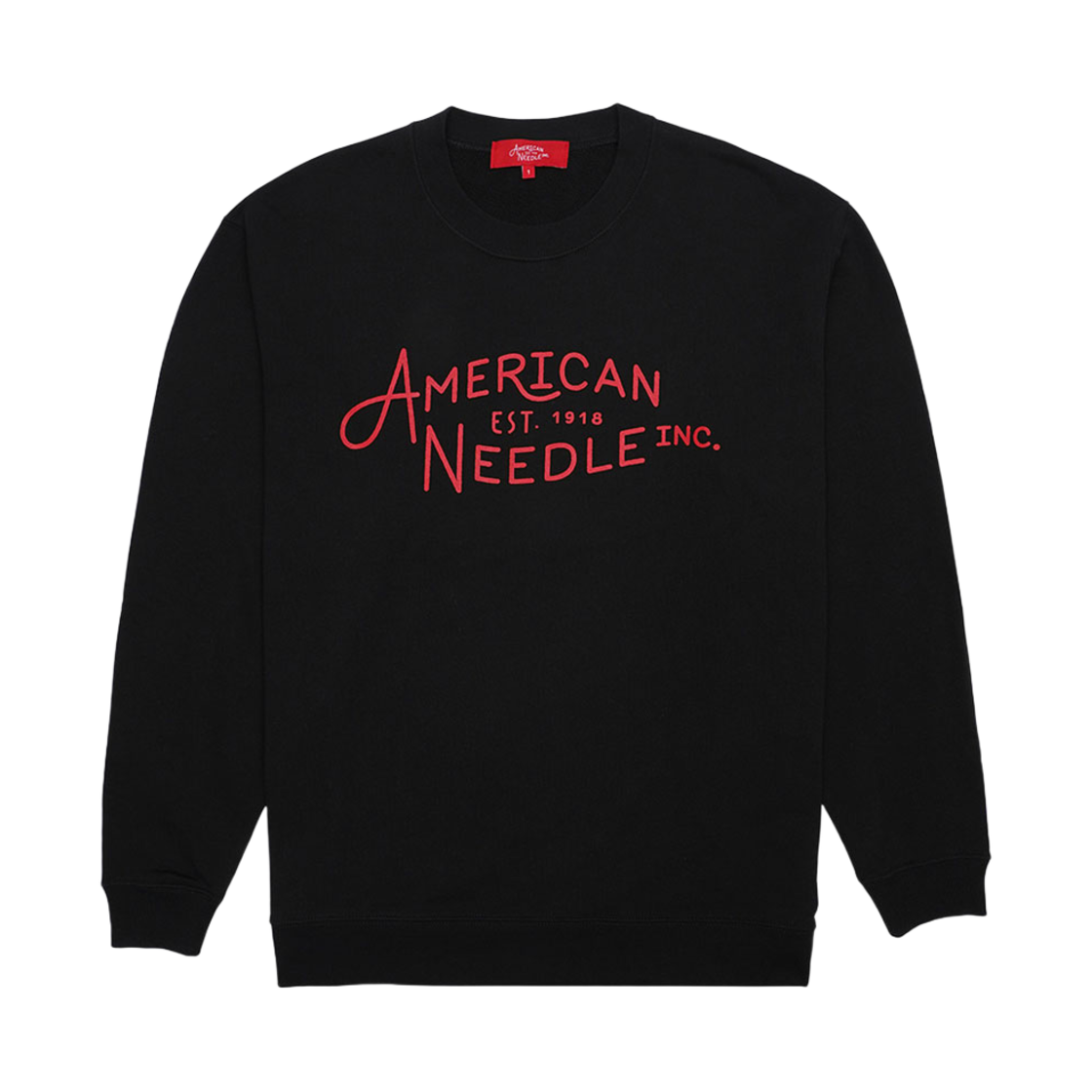 아메리칸 니들 AN 크루넥 스웻셔츠 블랙(American Needle AN Crew Neck Sweat Shirt Black)