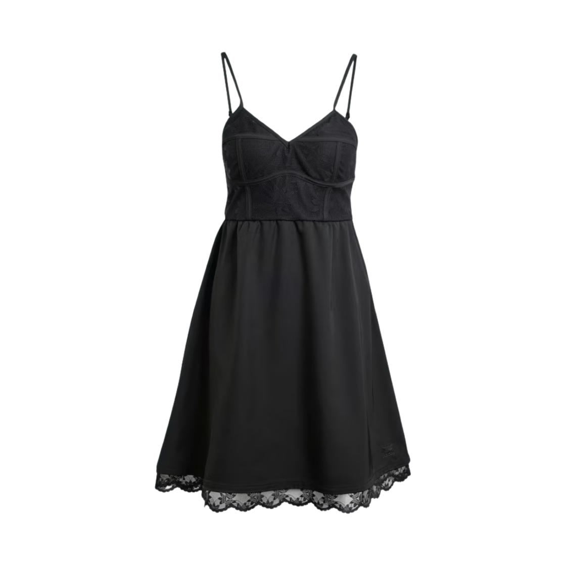 (W) 아디다스 레이스 드레스 블랙 - KR 사이즈((W) Adidas Lace Dress Black - KR Sizing) - 1