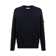 Stone Island 541A2 Winter Cotton Crewneck Knit Navy Blue - 20FW