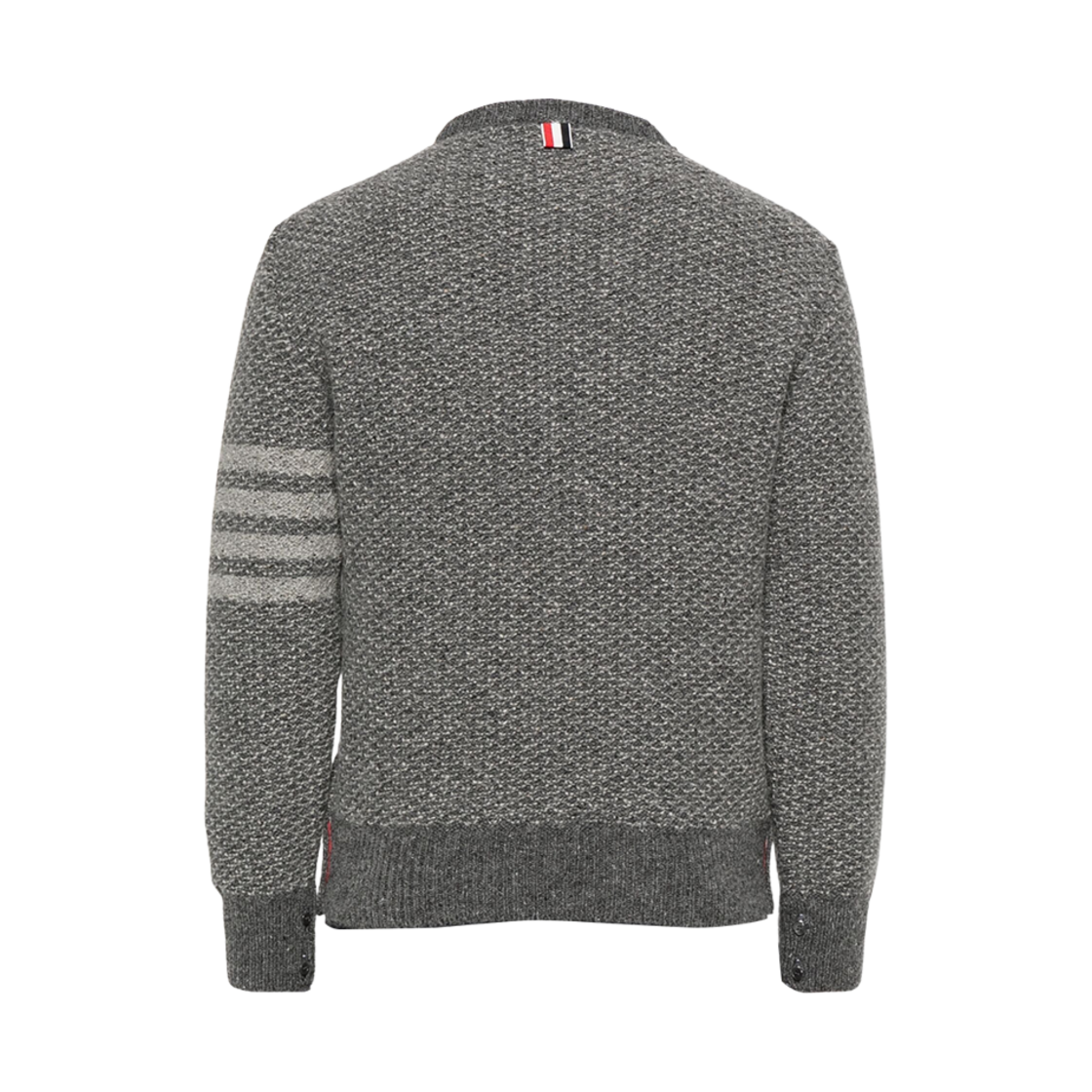 톰브라운 토날 텍스쳐드 릴렉스드 핏 크루넥 니트 미디움 그레이(Thom Browne Tonal Textured Relaxed Fit Crewneck Knit Medium Grey) - 2