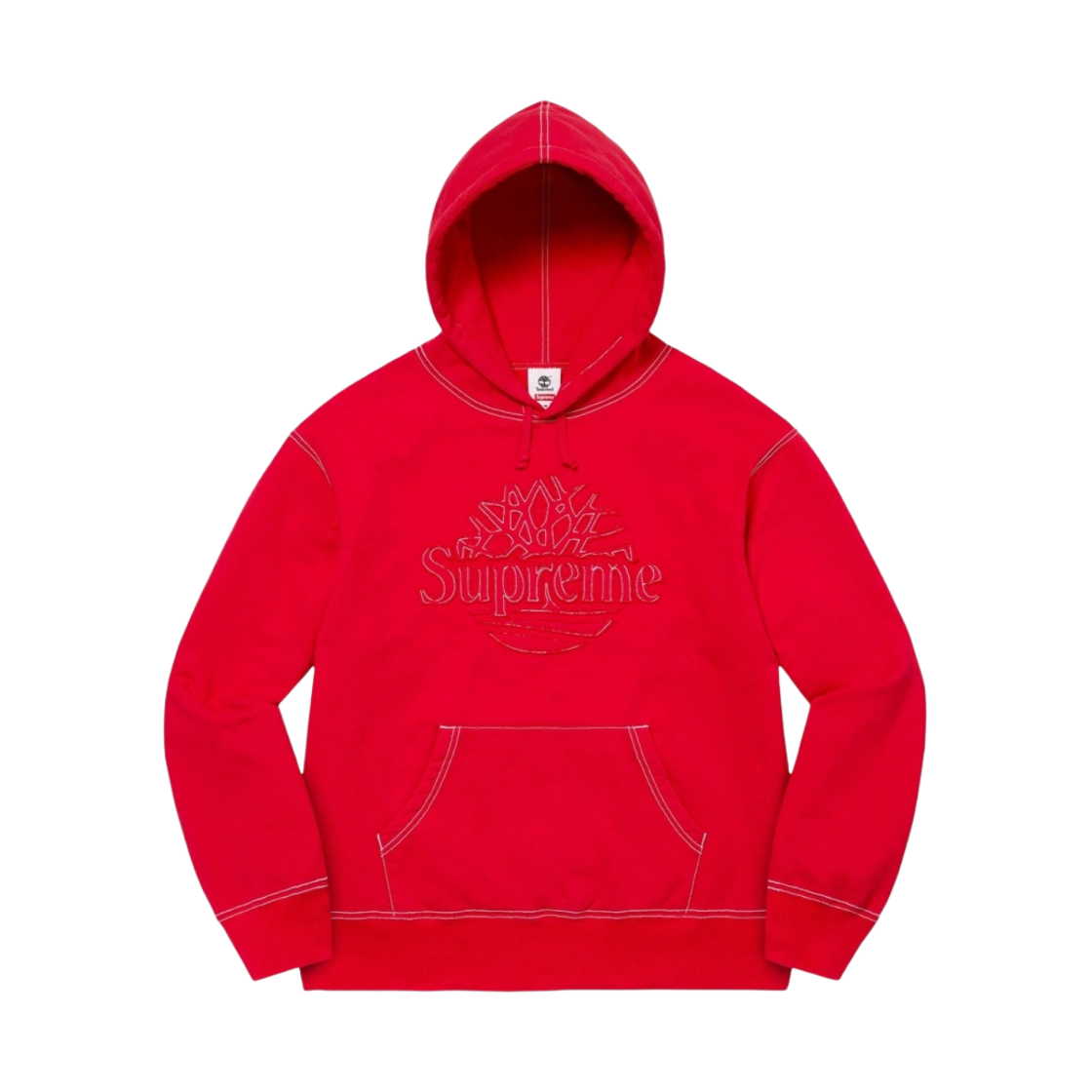 슈프림 x 팀버랜드 후드 스웨트셔츠 레드 - 23SS(Supreme x Timberland Hooded Sweatshirt Red - 23SS) - 1