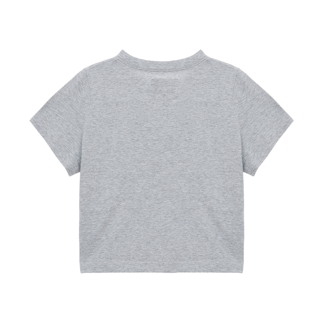 (W) 마뗑킴 마뗑 자수 로고 크롭 탑 그레이((W) Matin Kim Matin Embroidery Logo Crop Top Grey) - 2