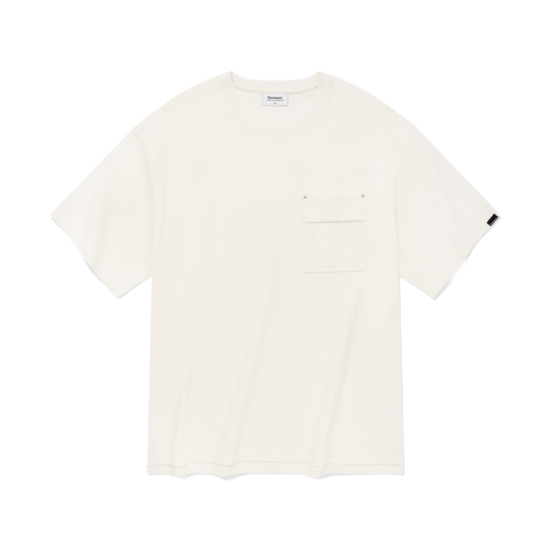 커버낫 라운드 포켓 티셔츠 화이트(Covernat Round Pocket T-Shirts White) - 1