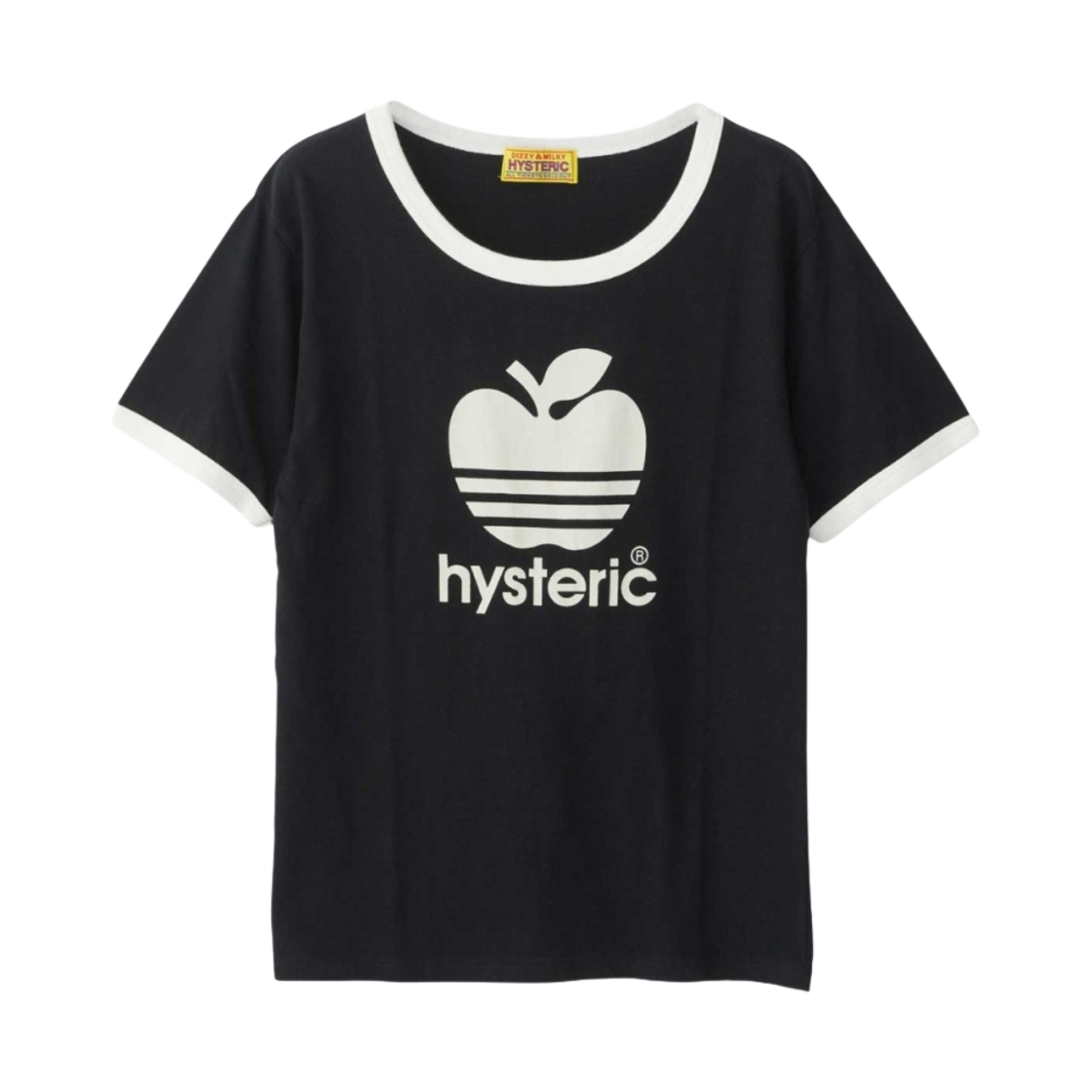 (W) 히스테릭 글래머 빅 애플 티셔츠 블랙((W) Hysteric Glamour Big Apple T-Shirt Black) - 1