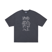 NOMANUAL Black Letter T-Shirt Charcoal