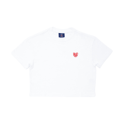 Over The Pitch PSG small heartembroidery crop t