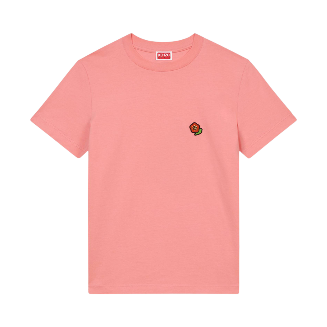 FF52TS1674SO-35 (W) Kenzo Pop Embroidered Cotton T-Shirt Peach