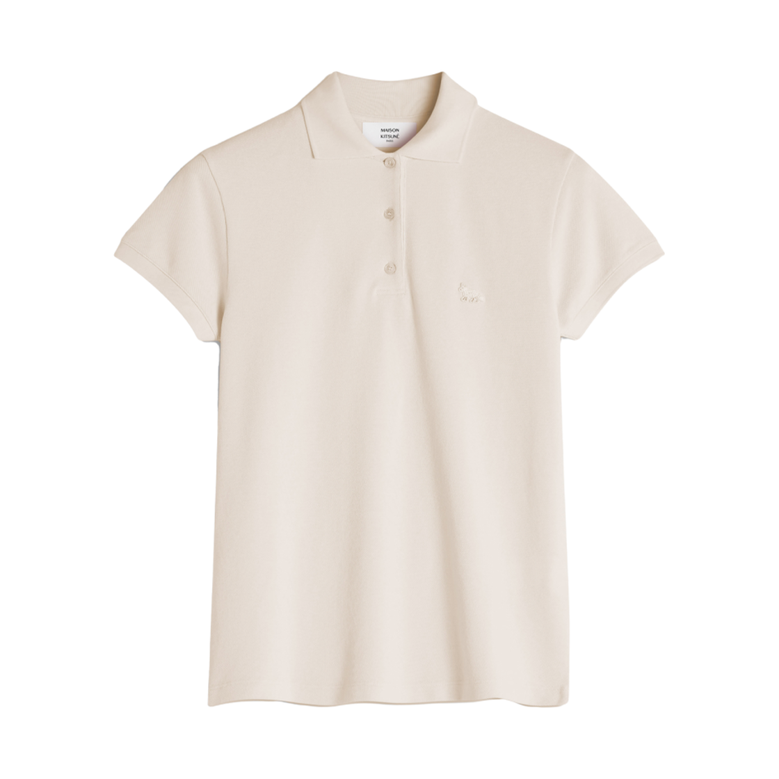 MW00202KJ7010-0134 (W) Maison Kitsune Baby Fox Patch Regular Polo Marble