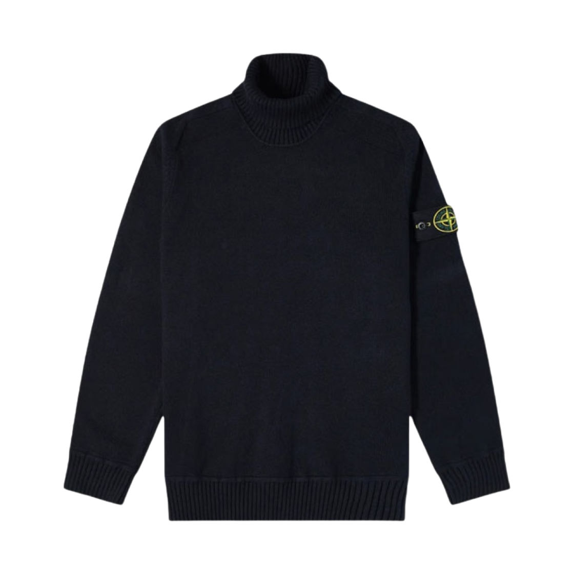 7515542A2-V0020 Stone Island 542A2 Cotton Turtleneck Knit Navy Blue - 21FW