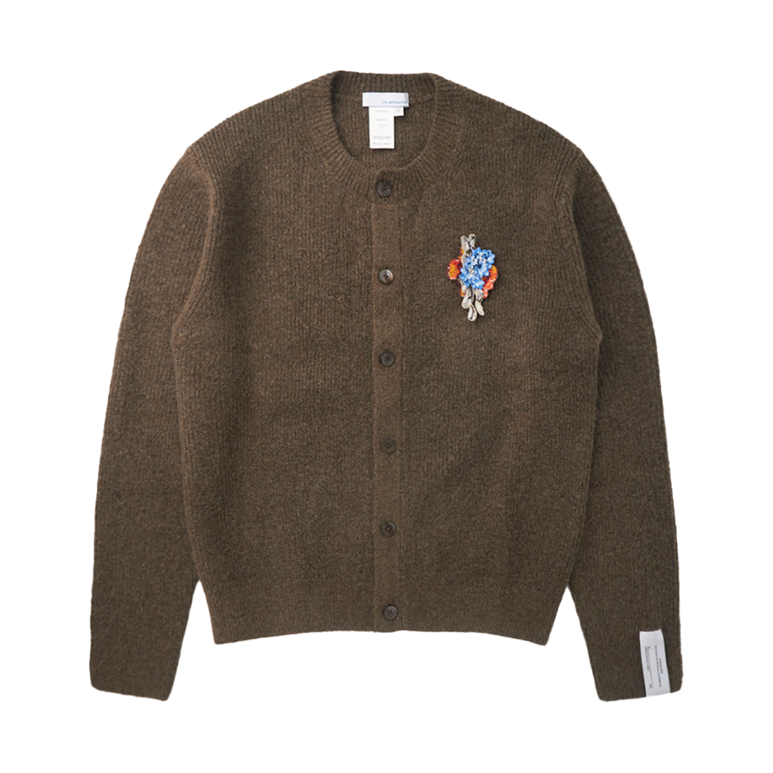 JTK_ARTISANAL_TL19 JTK ARTISANAL Embroidery Cardigan Brown