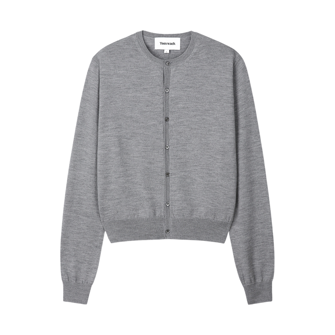 토니웩 슈퍼 파인 울 크루넥 가디건 그레이(Tonywack Super Fine Wool Crew-Neck Cardigan Grey)