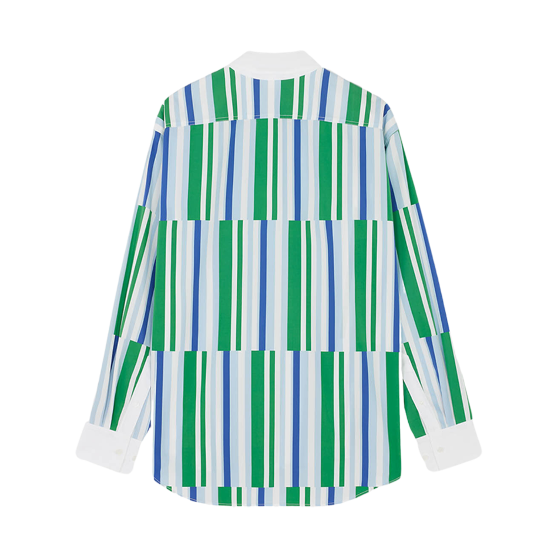 메종 키츠네 릴렉스드 스태거드 스트라이프 셔츠 블루 그린(Maison Kitsune Relaxed Staggered Stripes Shirt Blue Green) - 2