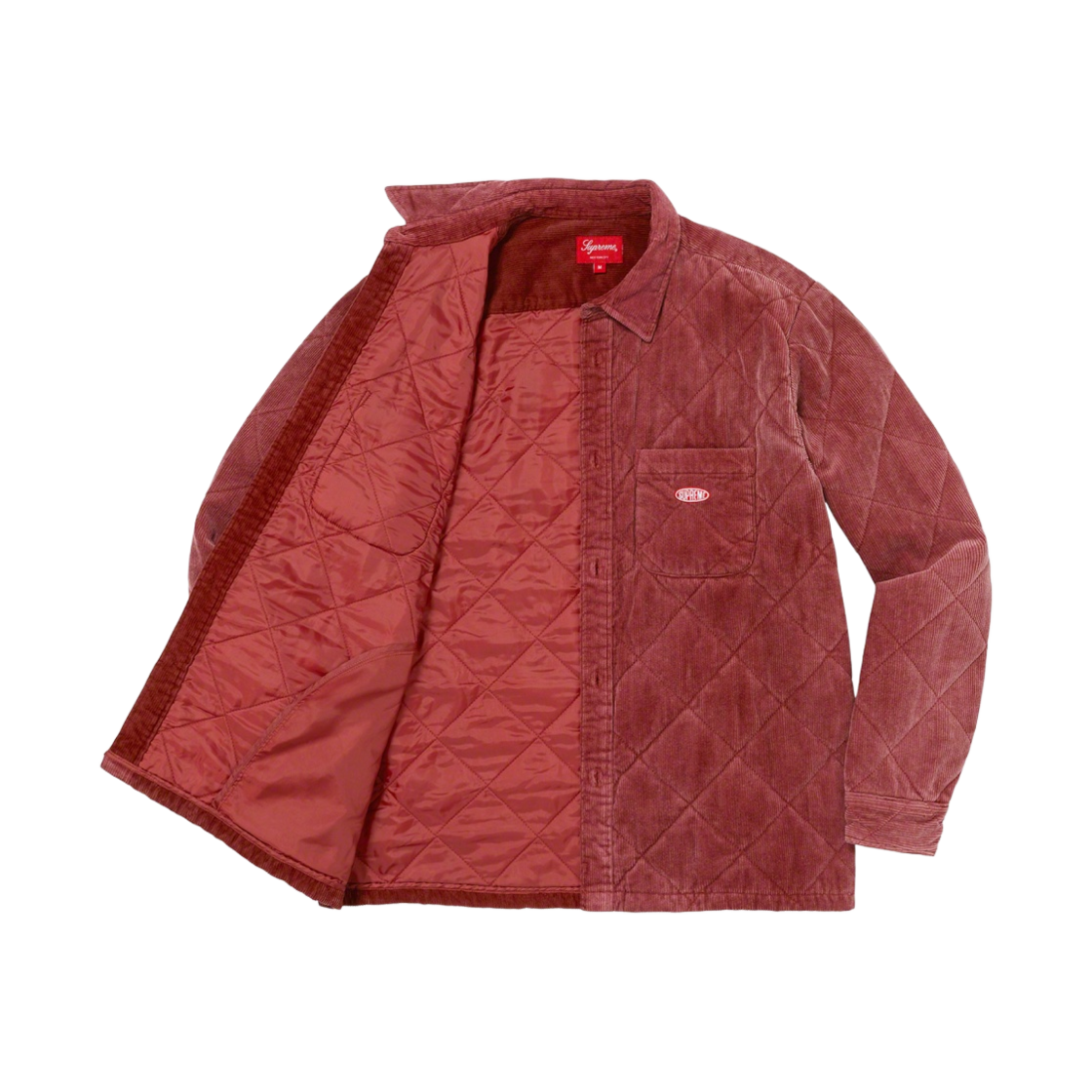 슈프림 퀼티드 코듀로이 셔츠 러스트 22FW Supreme KREAM