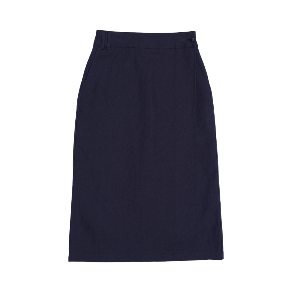 FDC21SKW97NVnew Fielders Woman Feminine Button Wrap Long Skirt Navy