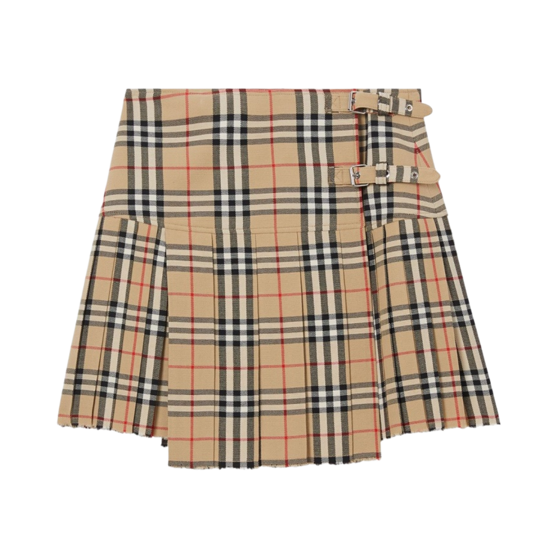 (W) 버버리 빈티지 체크 울 킬트 아카이브 베이지