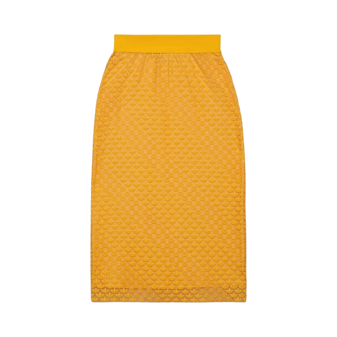 (W) 구찌 x 아디다스 GG 튤 스커트 옐로우((W) Gucci x Adidas GG Tulle Skirts Yellow) - 1