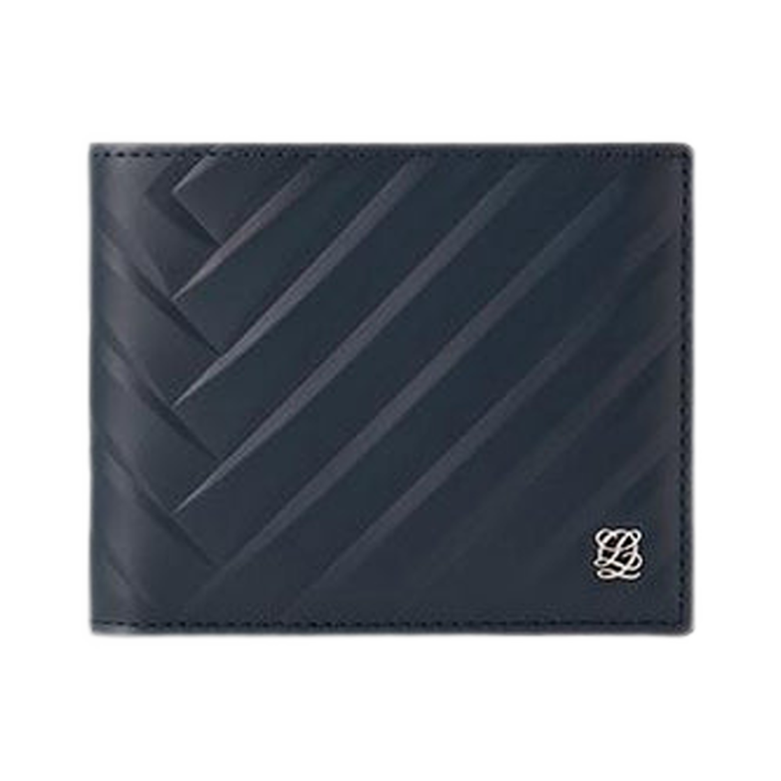 LLSR1FM03MF5NA0171 Louis Quatorze L-Quilting Leather Bi-Fold Half Wallet Navy
