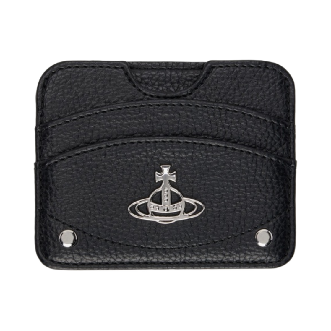 51120002U-S000D-N403 Vivienne Westwood Re-Vegan Grain Half Moon Card Holder Black