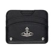 Vivienne Westwood Re-Vegan Grain Half Moon Card Holder Black
