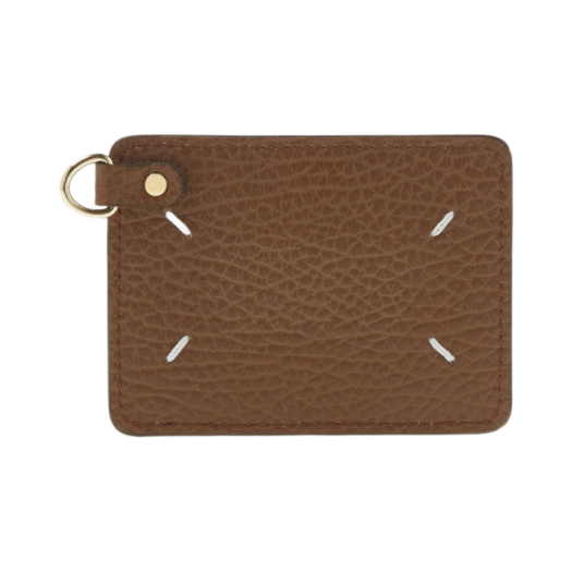 Maison Margiela Numbers Logo Keyring Card Holder Brown