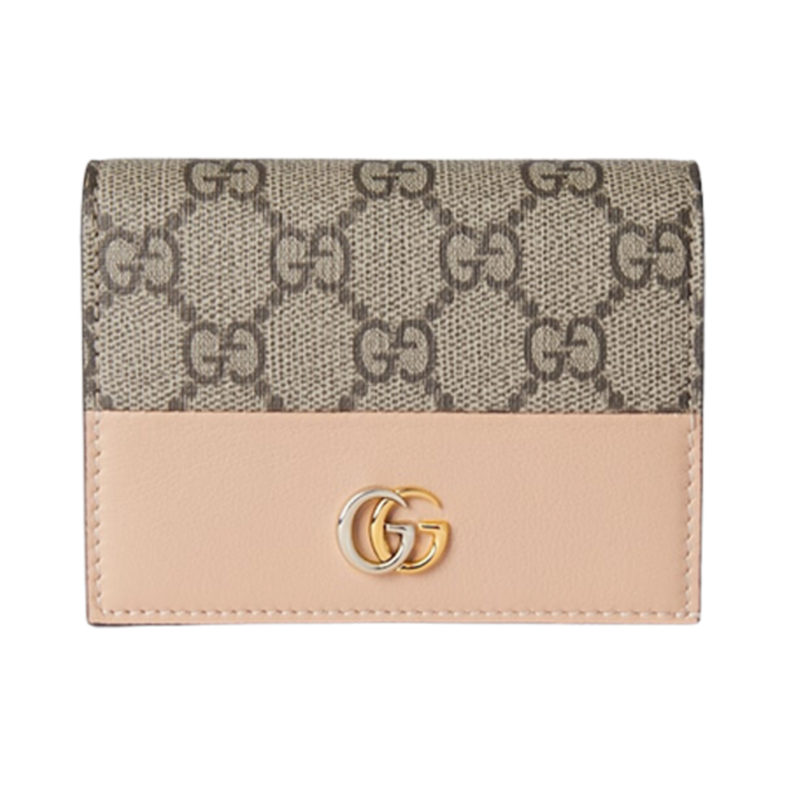 구찌 GG 마몽트 카드 케이스 베이지 에보니 라이트 베이지(Gucci GG Marmont Card Case Beige Ebony Light Beige) - 1