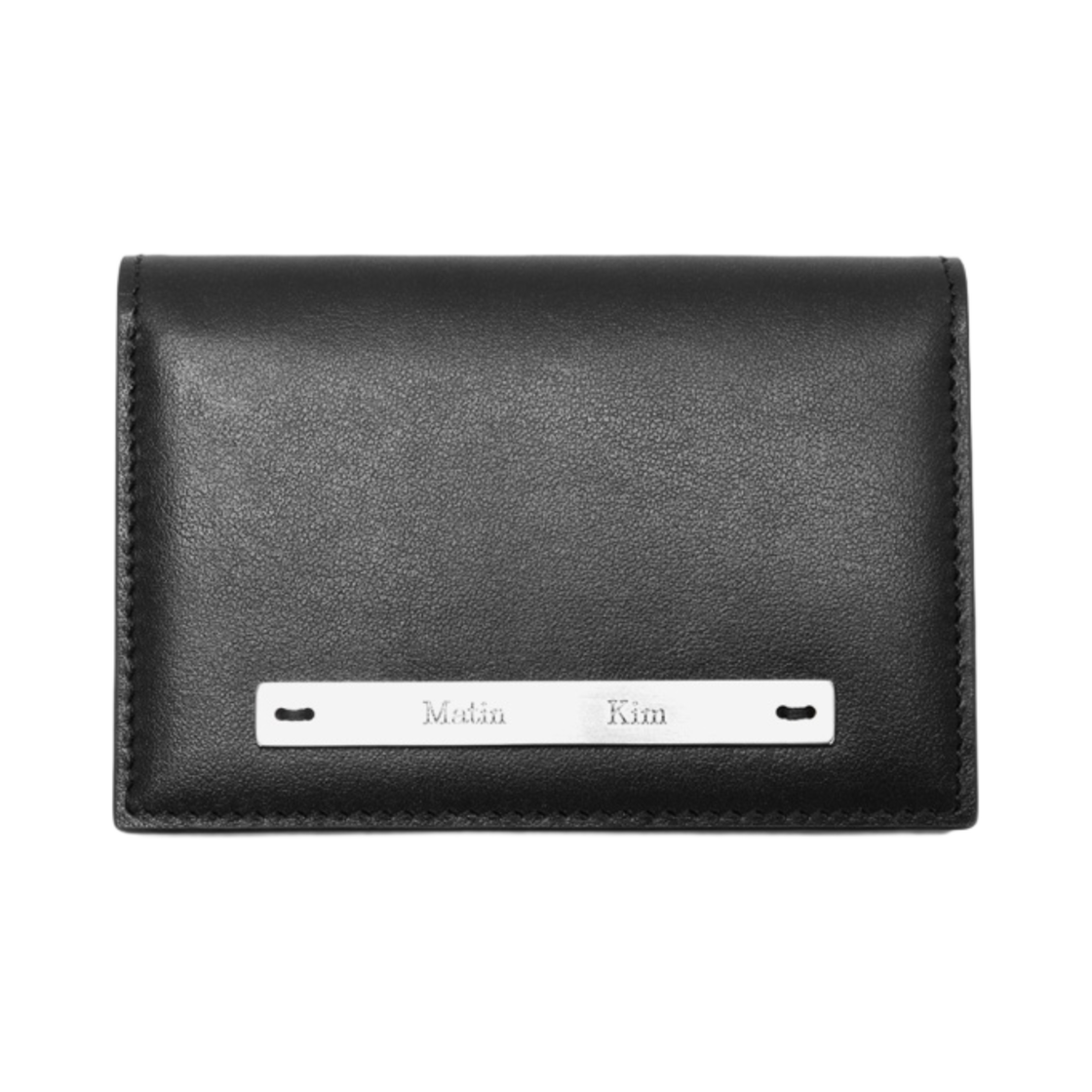 小物 Matin Kim SLIM L BUSINESS WALLET SLIM METAL BUSINESS WALLET IN BLACK - MATINKIM