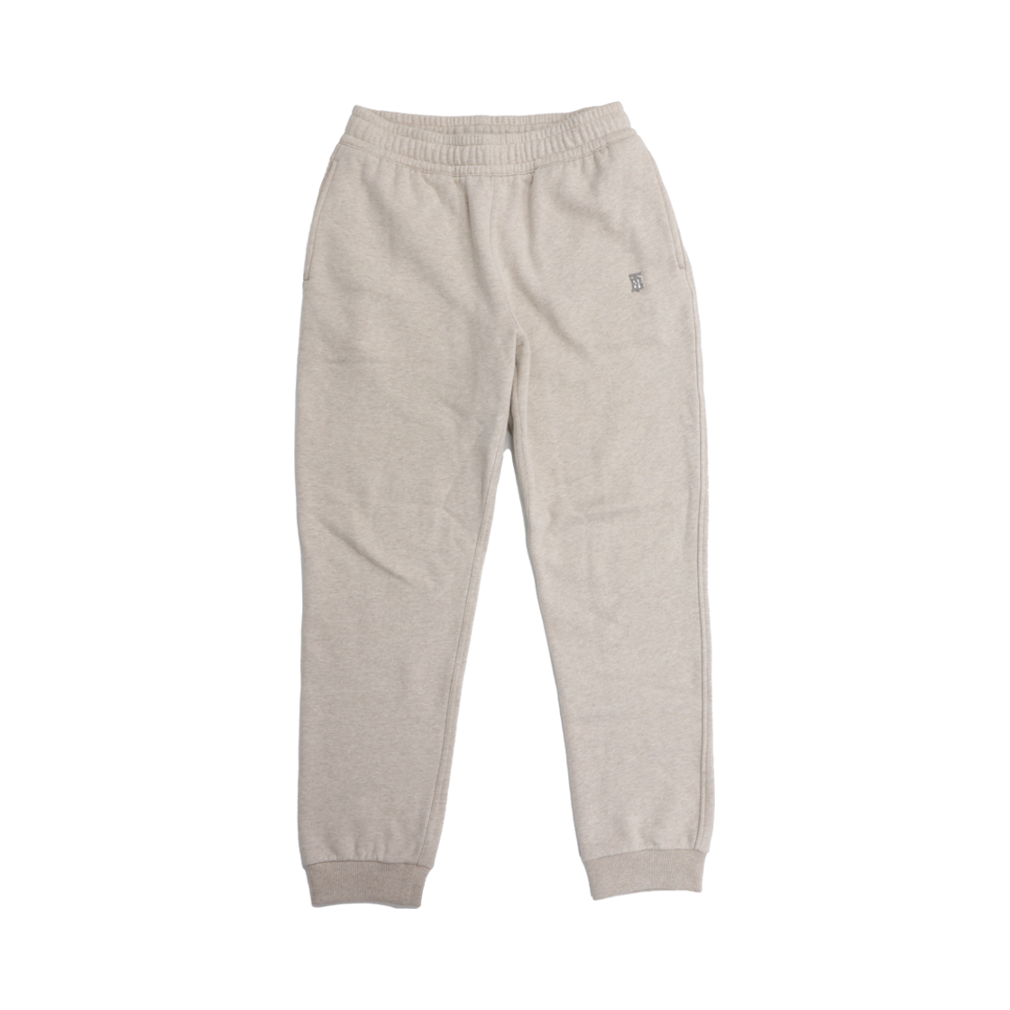 IT2TNW62WJ2Q Burberry Jogger Pants in Cream Cashmere with Silver Hardware