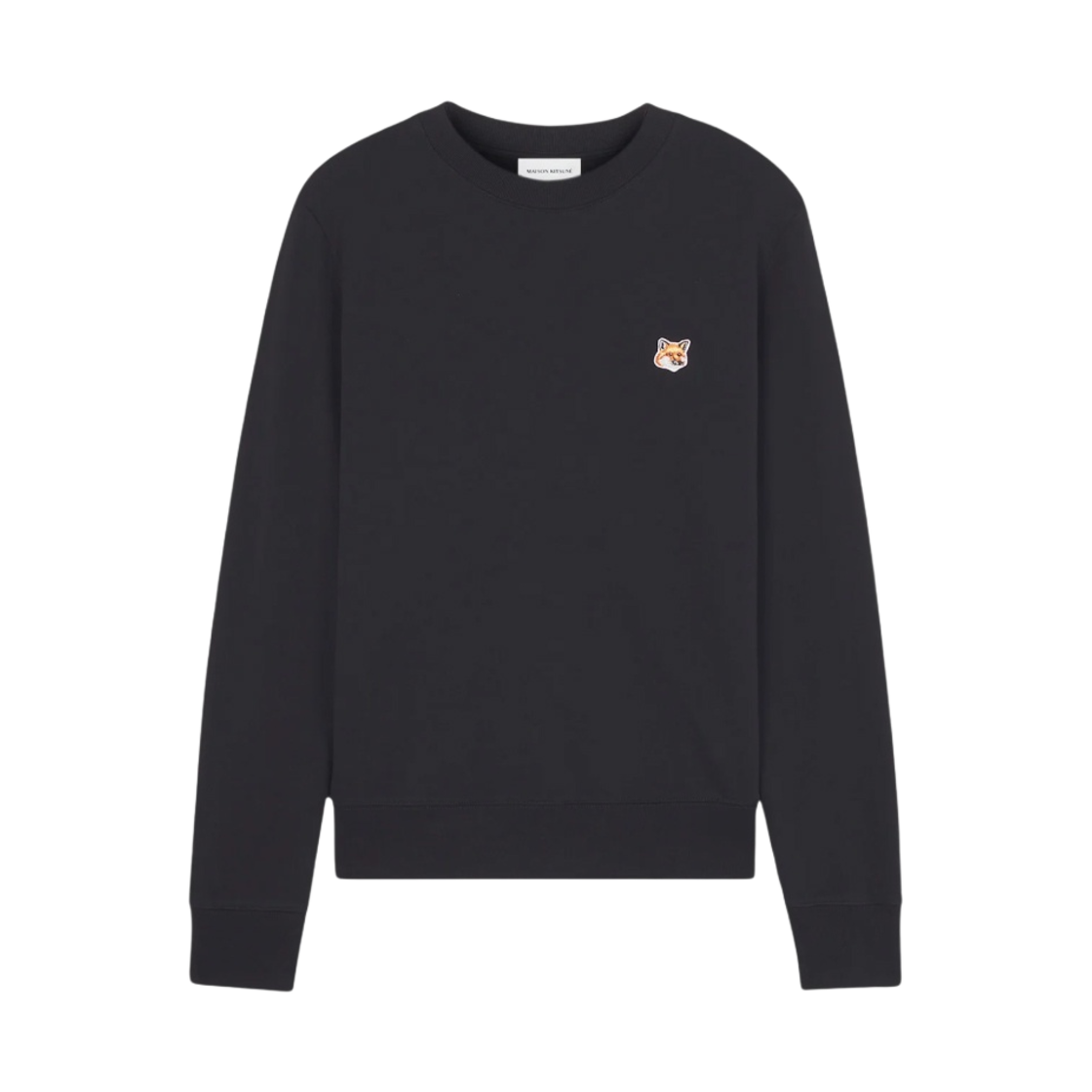LM00301KM0001-P199 Maison Kitsune Fox Head Patch Regular Sweatshirt Black