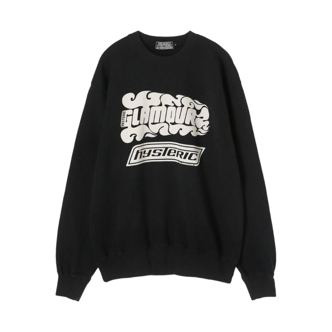 히스테릭 글래머 파이어 로고 스웨트셔츠 블랙(Hysteric Glamour Fire Logo Sweatshirt Black) - 1