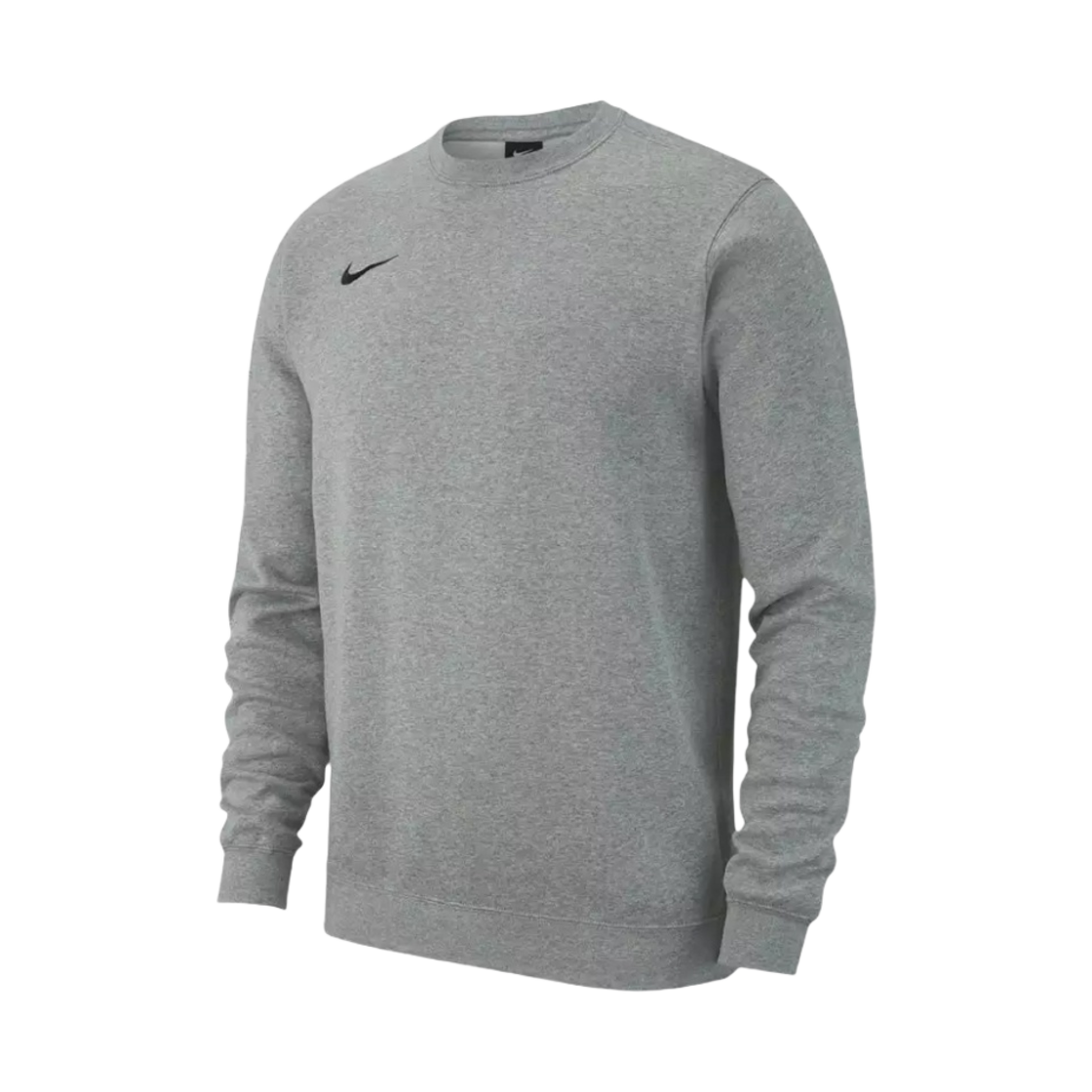 AJ1466-063 Nike Team Club 19 Fleece Crew Sweatshirt Dark Grey Heather