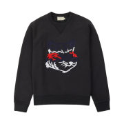 Maison Kitsune Big Fox Embroidery Regular Sweatshirt Black
