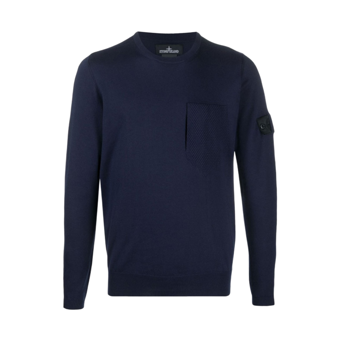 스톤 아일랜드 쉐도우 프로젝트 506A4 포켓 크루넥 니트 잉크 블루 - 21SS(Stone Island Shadow Project 506A4 Pocket Crewneck Knit Ink Blue - 21SS) - 1