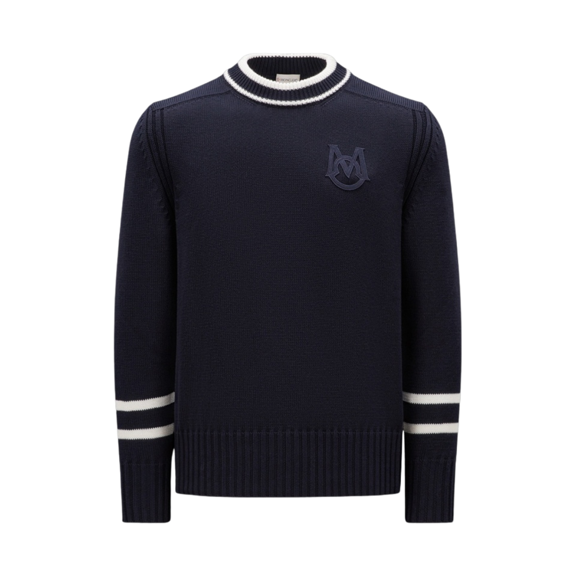 몽클레르 모노그램 코튼 점퍼 네이비 블루 - 23FW(Moncler Monogram Cotton Jumper Navy Blue - 23FW) - 1