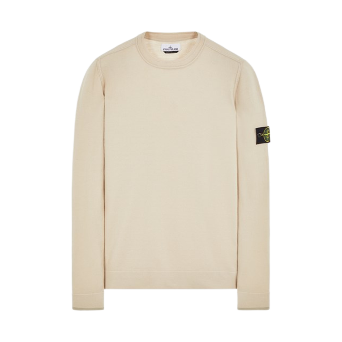 7915526A1-V0097 Stone Island 526A1 Stocking Stitch Stretch Wool Crewneck Knit Stucco - 23FW