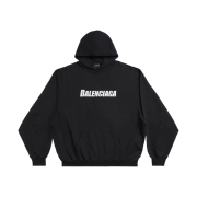 Balenciaga Destroyed Oversized Hoodie Black