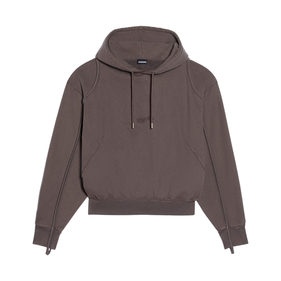 자크뮈스 르 스웨트셔츠 카마르그 웨이브 로고 후드 다크 브라운(Jacquemus Le Sweatshirt Camargue Wave Logo Hoodie Dark Brown) - 1