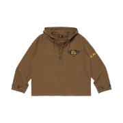 Human Made Lace-Up Hooded Pullover Olive Drab