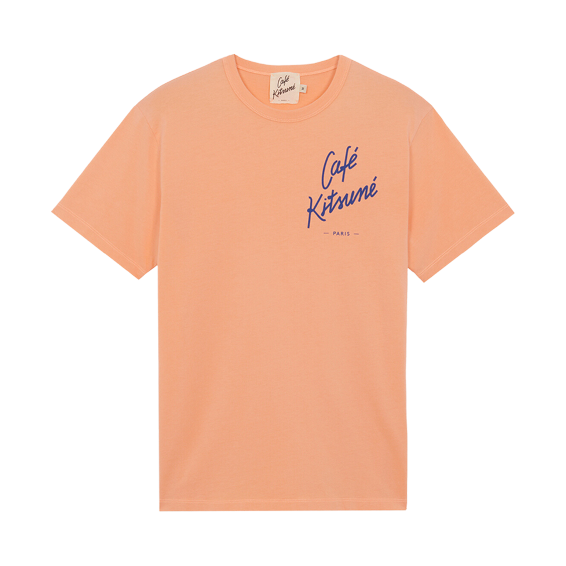 메종 키츠네 카페 키츠네 로고 티셔츠 코랄(Maison Kitsune Cafe Kitsune Logo T-Shirt Coral) - 1